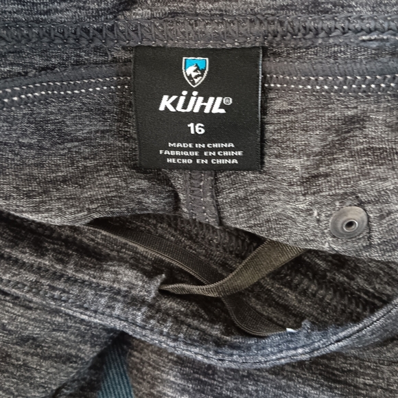 Kuhl Mova Kapri Soft Capri Pants Pull On Drawstring Dark Heather Gray Stretch 16 - Picture 3 of 5